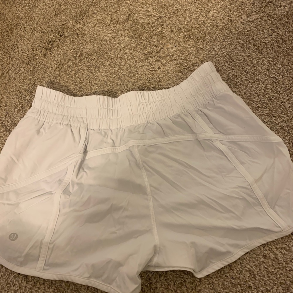 white lululemon shorts